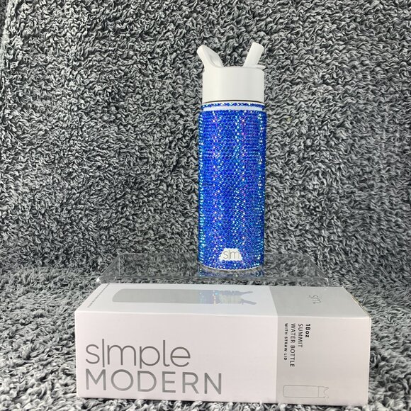 NEW Simple Modern Custom Bling Water Bottle Rhinestone SUMMIT Stainless Steel 18 - Picture 7 of 11